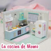 Una imagen de una miniatura montada concretamente la de la cocina de momo