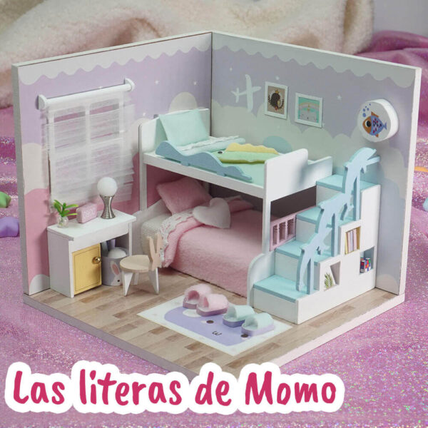 Una imagen de una miniatura montada concretamente la de las literas de momo